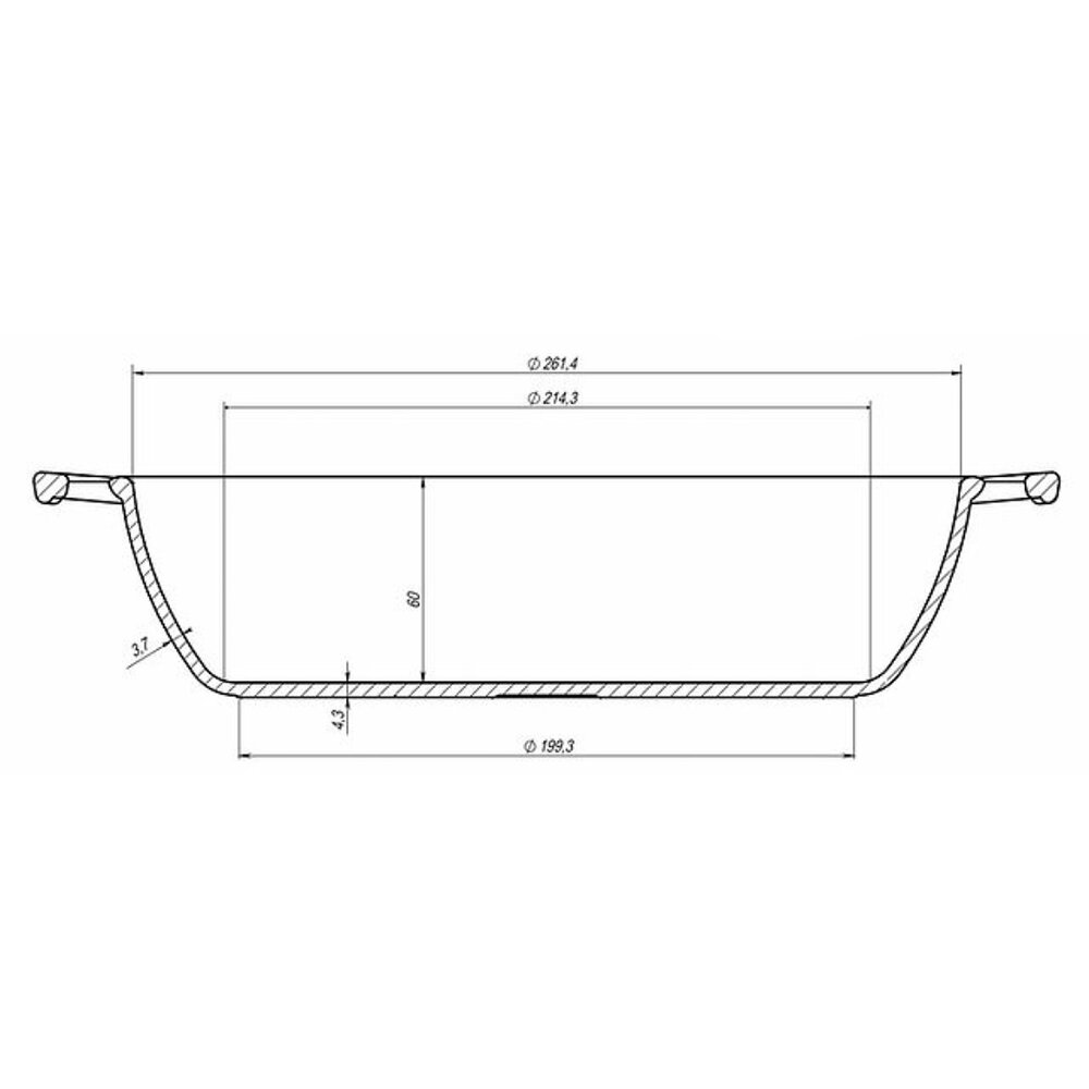 Maysternya Gietijzeren koekenpan 26cm met 2 oren