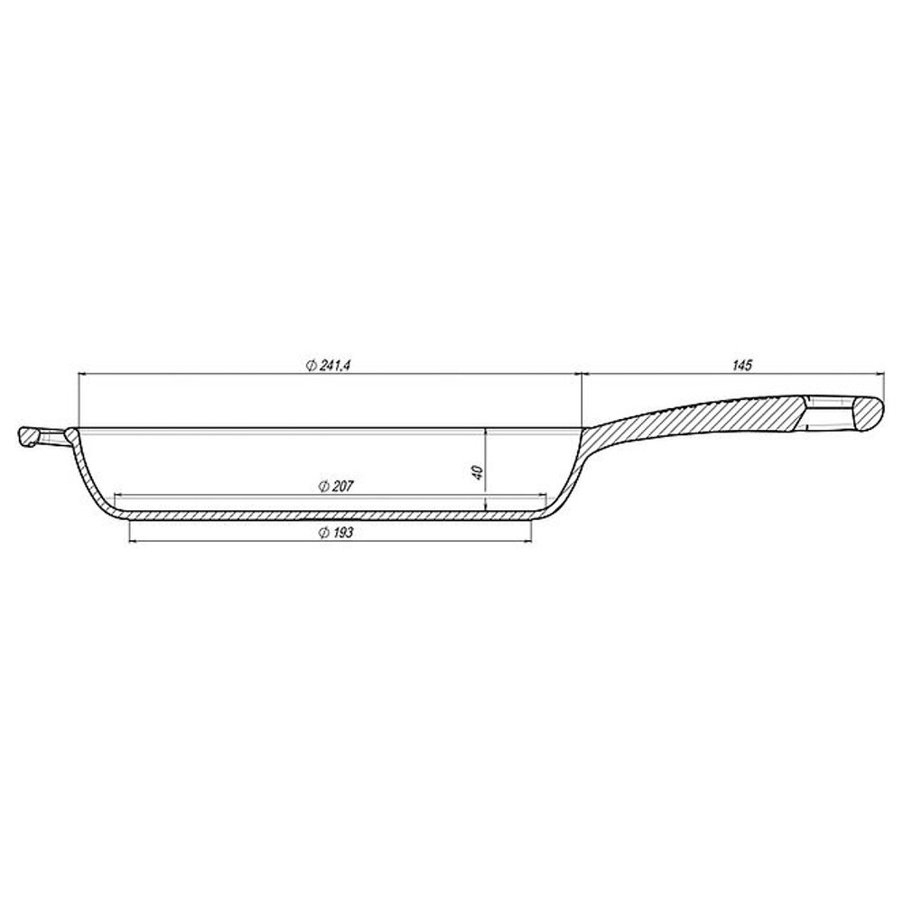Maysternya Gietijzeren skillet 24cm Maysternya Gietijzeren skillet 24cm