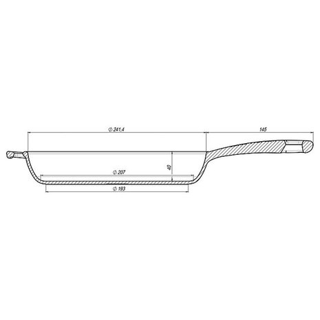 Maysternya Gietijzeren skillet 24cm Maysternya Gietijzeren skillet 24cm