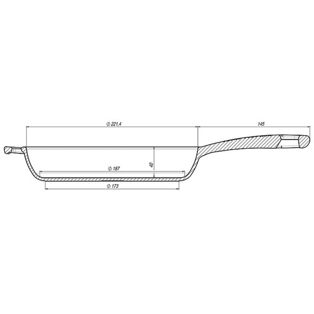 Maysternya Gietijzeren skillet 22cm Maysternya Gietijzeren skillet 22cm