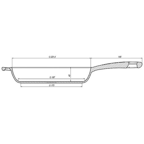 Maysternya Gietijzeren skillet 22cm Maysternya Gietijzeren skillet 22cm