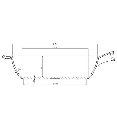 Maysternya Gietijzeren hoge koekenpan 24cm met houten steel Maysternya Gietijzeren hoge koekenpan 24cm met houten steel