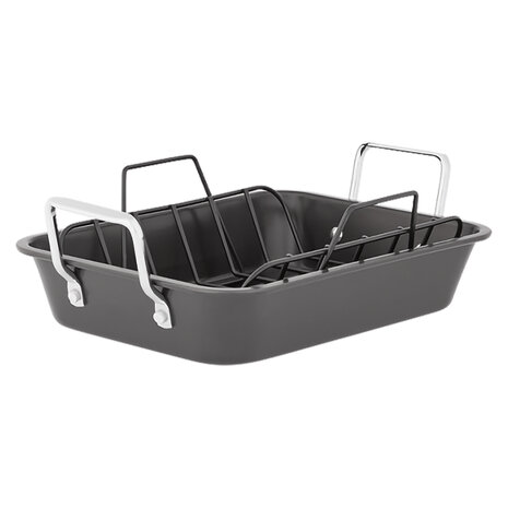 Non-stick roaster with rack 30x22cm