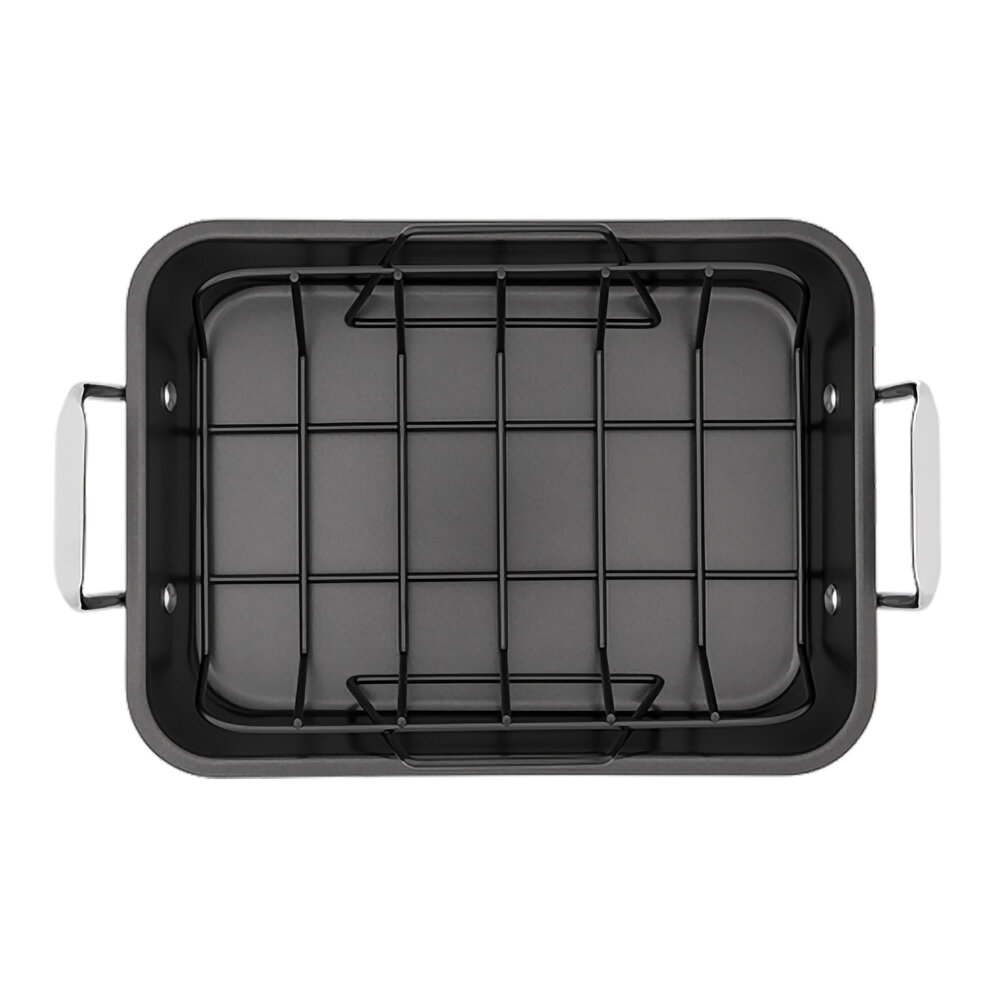 Non-stick roaster with rack 30x22cm