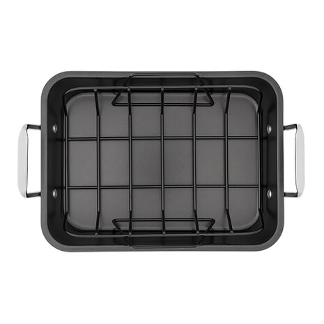 Non-stick roaster with rack 30x22cm