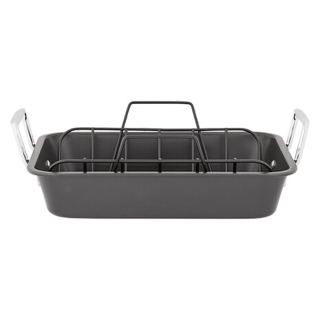 Non-stick roaster with rack 30x22cm