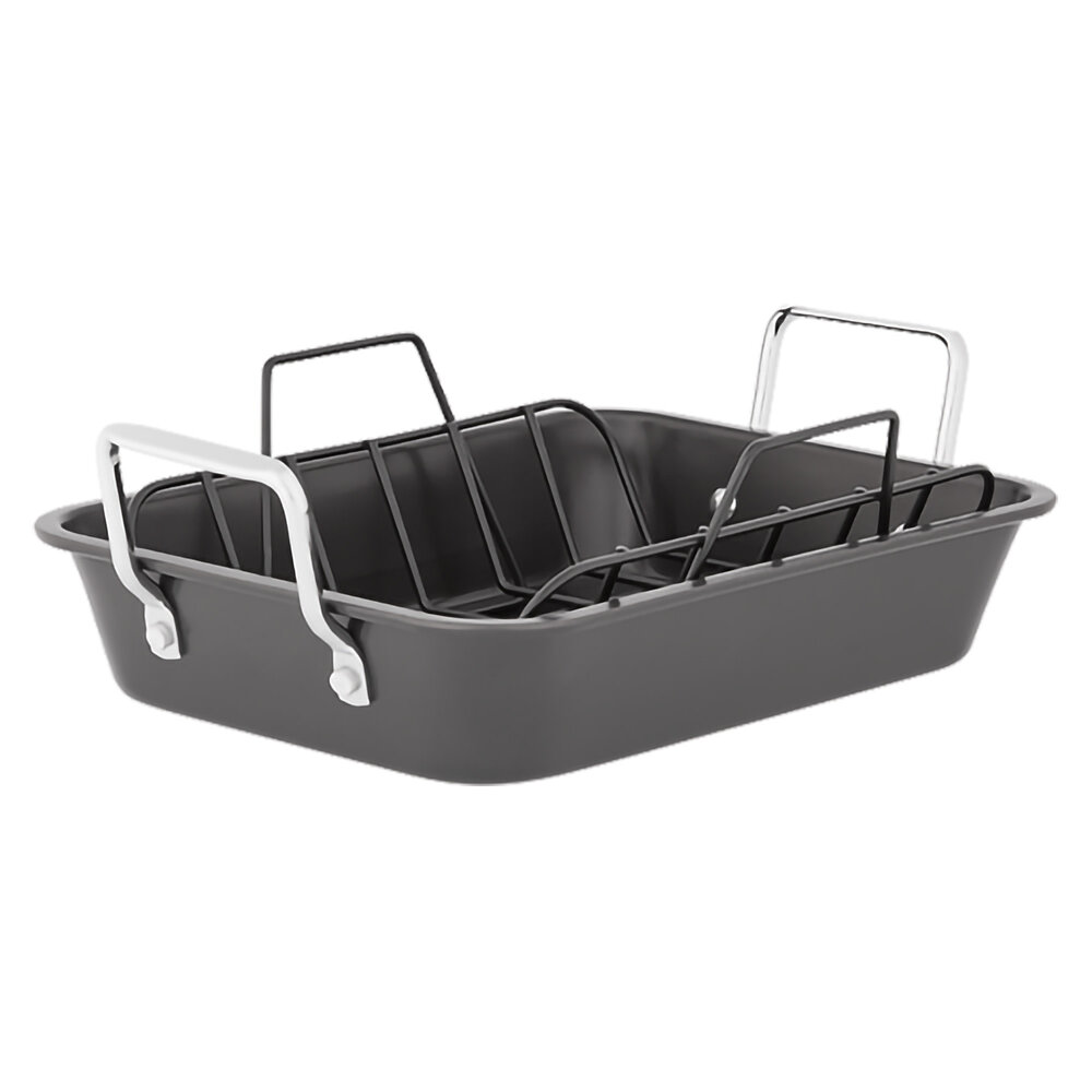 Non-stick roaster with rack 40x28cm