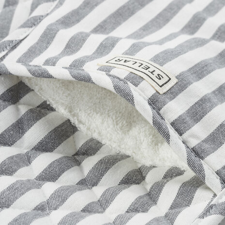 Double oven gloves 100cm grey stripe Double oven gloves 100cm grey stripe