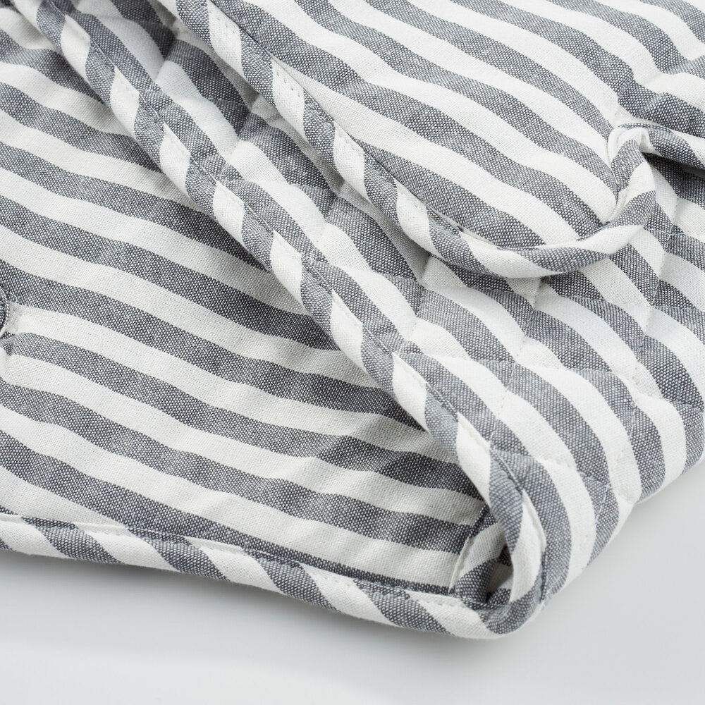 Double oven gloves 100cm grey stripe Double oven gloves 100cm grey stripe