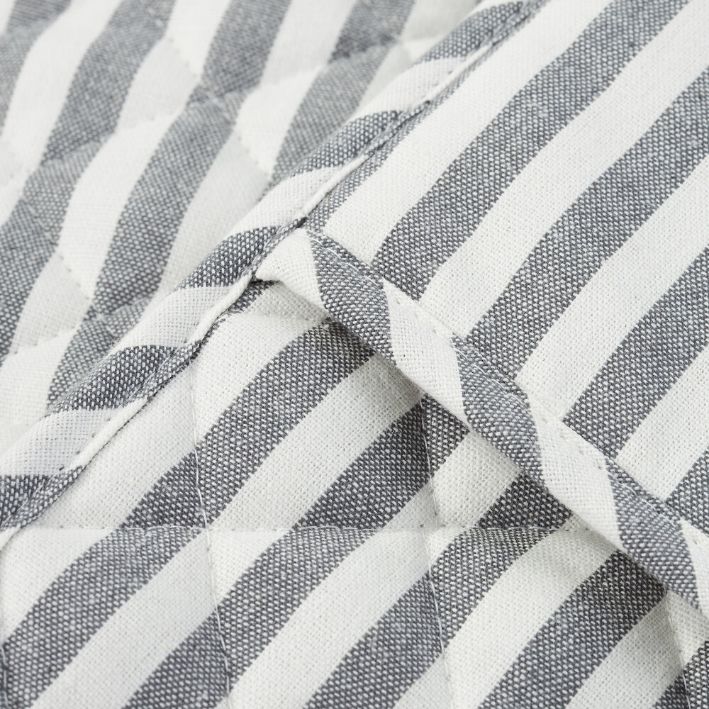 Double oven gloves 100cm grey stripe Double oven gloves 100cm grey stripe