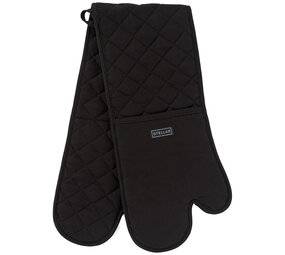 Double oven gloves 100cm black