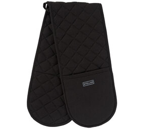 Double oven mitts 100cm black