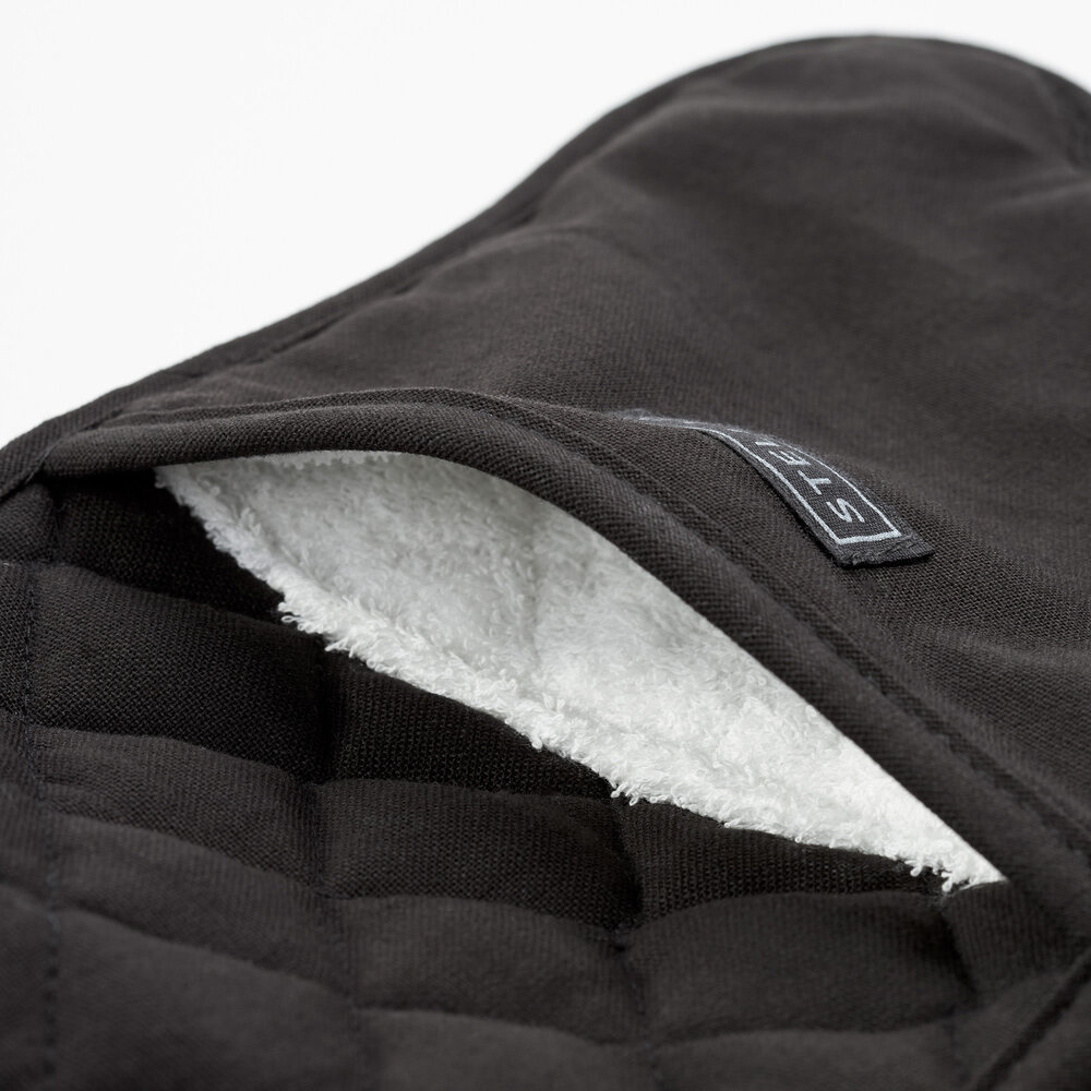 Double oven mitts 100cm black Double oven mitts 100cm black