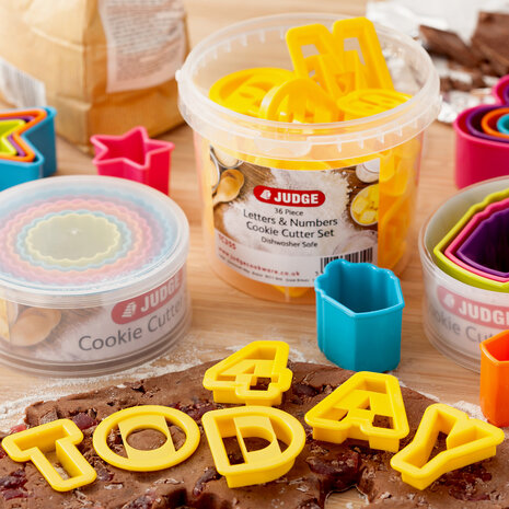 Judge 36 piece letters and numbers cutter set