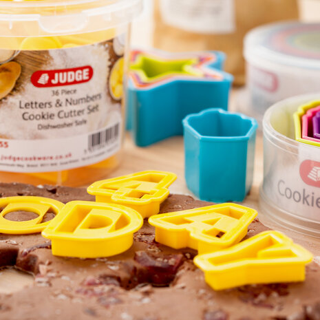 Judge 36 piece letters and numbers cutter set