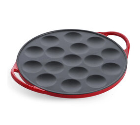 BK Cast iron poffertjes pan red 25cm