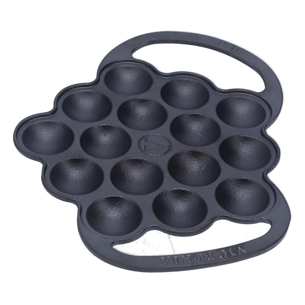 Victoria Seasoned cast iron poffertjespan