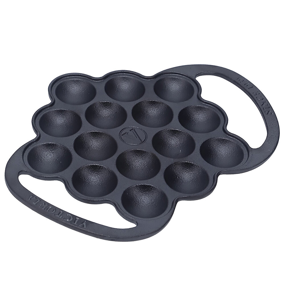 Victoria Seasoned cast iron poffertjespan