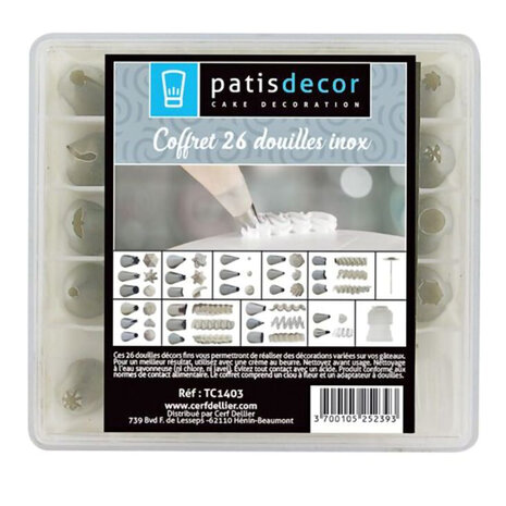 Patis Decor 26 piece piping nozzle set Patis Decor 26 piece piping nozzle set