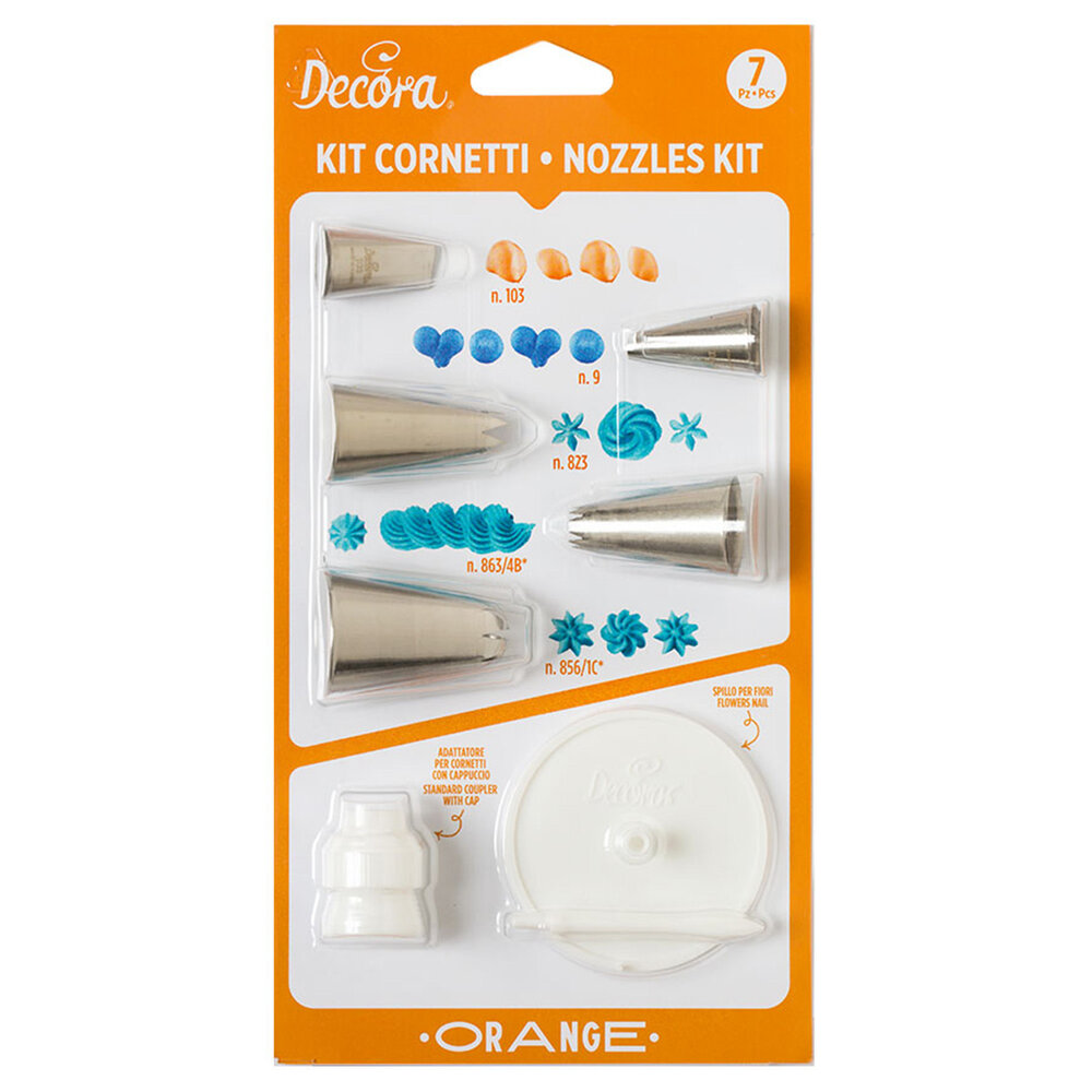 Decora 7-piece piping nozzle set Fantasy