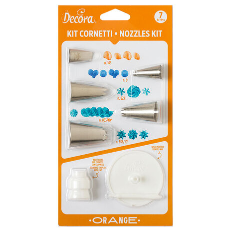 Decora 7-piece piping nozzle set Fantasy