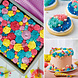 Decora oranje spuitmondjesset, 7 stuks, met koppelstukken en bloemspijkers