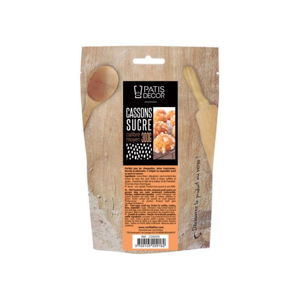 Patis Decor Greinsuiker / parelsuiker middel 300g Patis Decor Greinsuiker / parelsuiker middel 300g