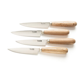Pallares Solsona 4 steak knives 12cm inox oak Pallares Solsona 4 steak knives 12cm inox oak