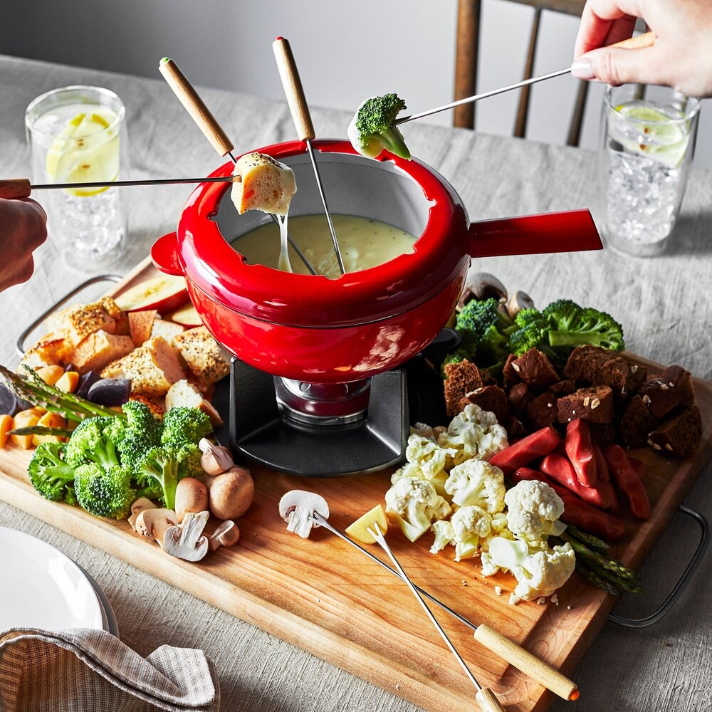 Zwilling Complete enameled cast iron fondue set Zwilling Complete enameled cast iron fondue set