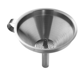 RVS trechter met zeefje 15cm