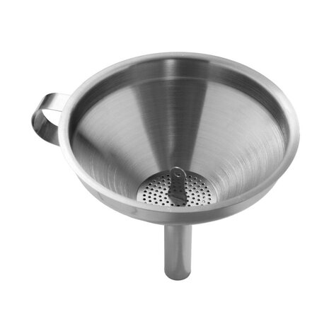 RVS trechter met uitneembaar zeefje 13cm