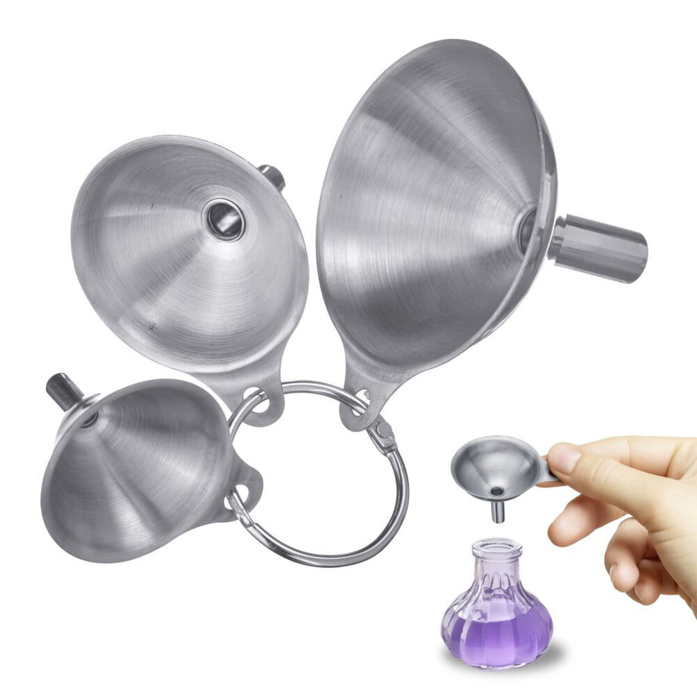 Westmark 3-piece set of stainless steel mini funnels Westmark 3-piece set of stainless steel mini funnels