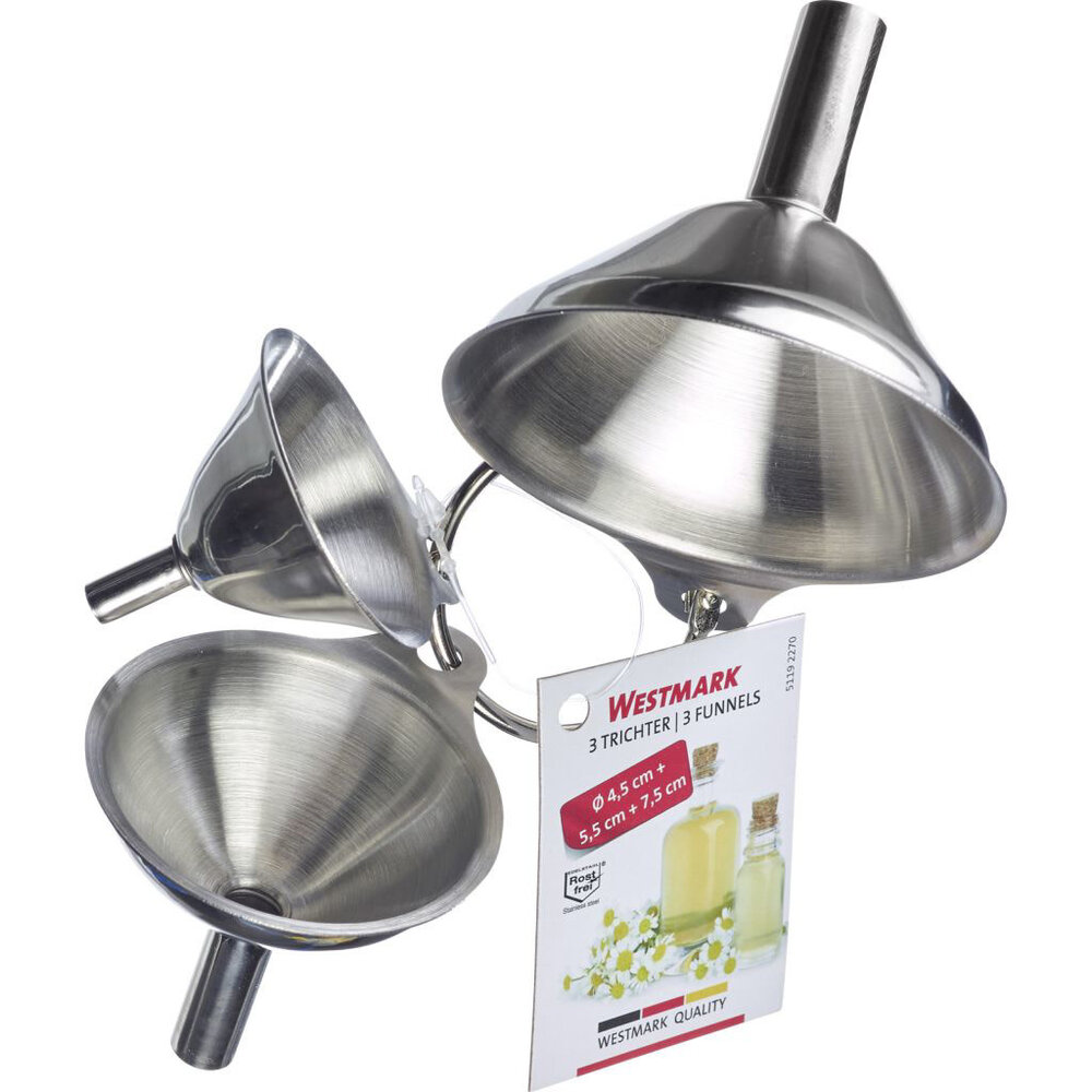 Westmark 3-delige set RVS mini-trechters