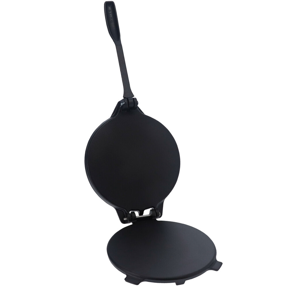 Victoria Gietijzeren tortillapers en pataconera met versterkte basis en hendel, 20 cm platen