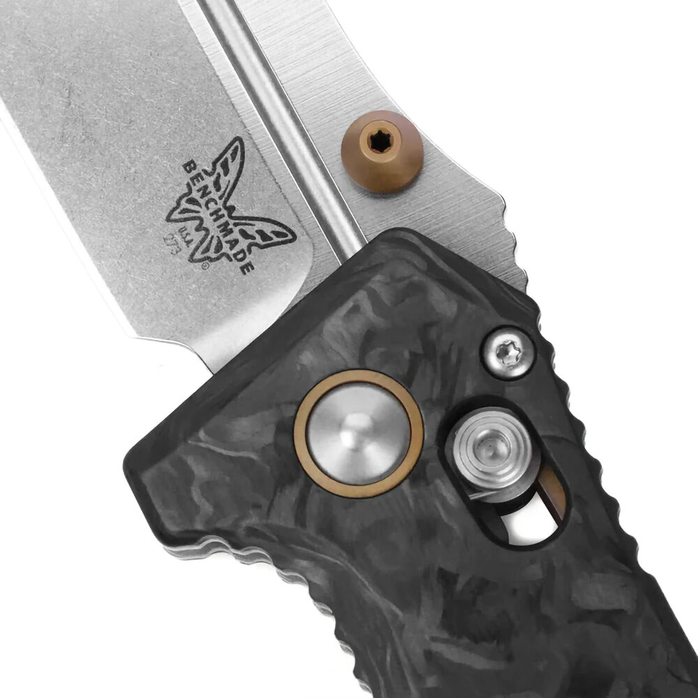 Benchmade Mini Adamas® | Marbled Carbon Fiber | Drop-point