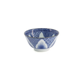 Tokyo Design Studio Lily Flower Small Tayo Bowl 13.5x6.8cm 300ml Blue