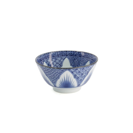 Tokyo Design Studio Lily Flower Small Tayo Bowl 13.5x6.8cm 300ml Blue Tokyo Design Studio Lily Flower Small Tayo Bowl 13.5x6.8cm 300ml Blue