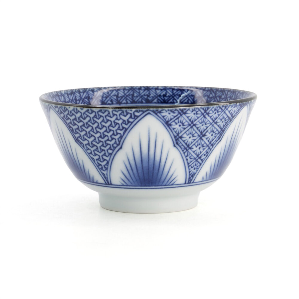 Tokyo Design Studio Lily Flower Small Tayo Bowl 13.5x6.8cm 300ml Blue Tokyo Design Studio Lily Flower Small Tayo Bowl 13.5x6.8cm 300ml Blue