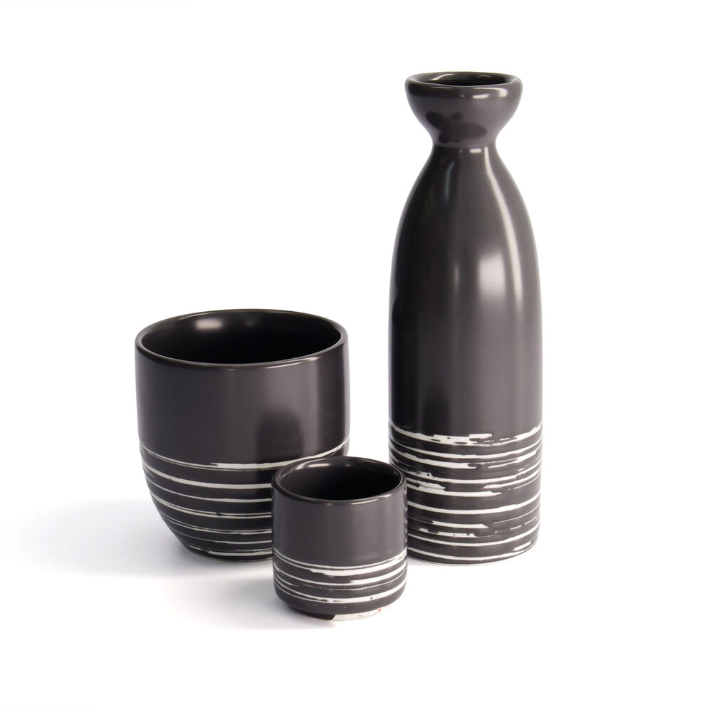 Tokyo Design Studio Black Maru Sake Cup 4.5x5cm