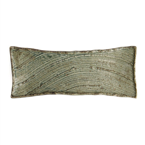 Tokyo Design Studio Mino Craft Rectangular Plate Wabi Uguisu 31x12.5x3cm Tokyo Design Studio Mino Craft Rectangular Plate Wabi Uguisu 31x12.5x3cm