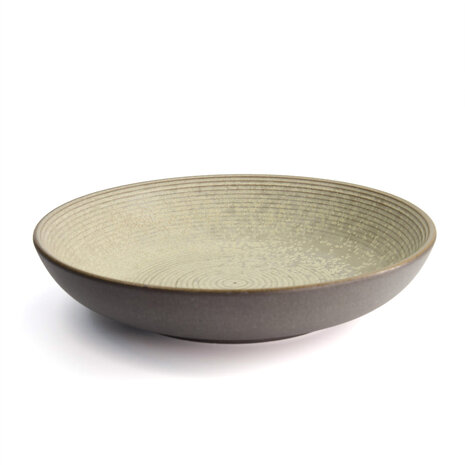 Tokyo Design Studio Gold Sand Grey Shallow Dish 26x5cmh Grey Tokyo Design Studio Gold Sand Grey Shallow Dish 26x5cmh Grey
