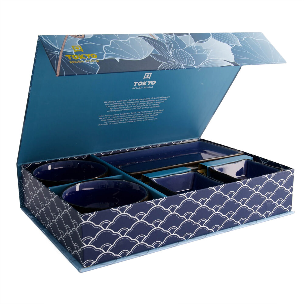 Tokyo Design Studio Glassy Dark Blue Giftset 8pcs Tokyo Design Studio Glassy Dark Blue Giftset 8pcs