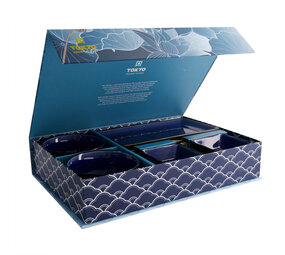 Tokyo Design Studio Glassy Dark Blue Giftset 8-delig Tokyo Design Studio Glassy Dark Blue Giftset 8-delig