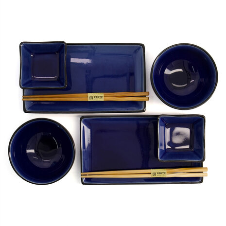 Tokyo Design Studio Glassy Dark Blue Giftset 8pcs Tokyo Design Studio Glassy Dark Blue Giftset 8pcs
