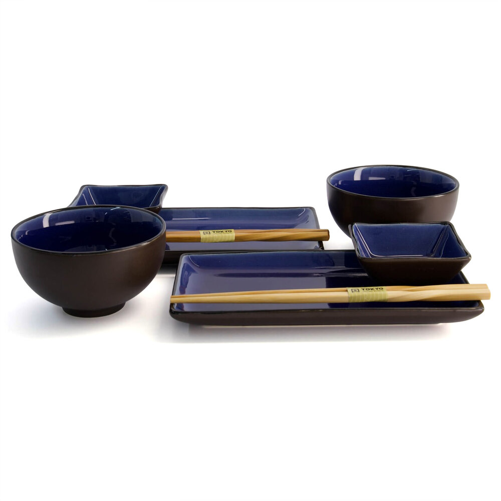 Tokyo Design Studio Glassy Dark Blue Giftset 8pcs Tokyo Design Studio Glassy Dark Blue Giftset 8pcs