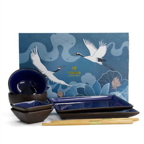 Tokyo Design Studio Glassy Dark Blue Giftset 8-delig Tokyo Design Studio Glassy Dark Blue Giftset 8-delig
