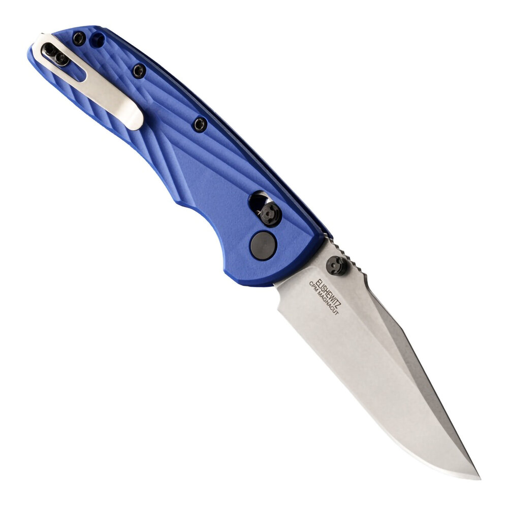 Hogue Deka® Manual Folder 3.25" Clip Point Blade - Stone Tumbled Blue Polymer Frame Hogue Deka® Manual Folder 3.25" Clip Point Blade - Stone Tumbled Blue Polymer Frame