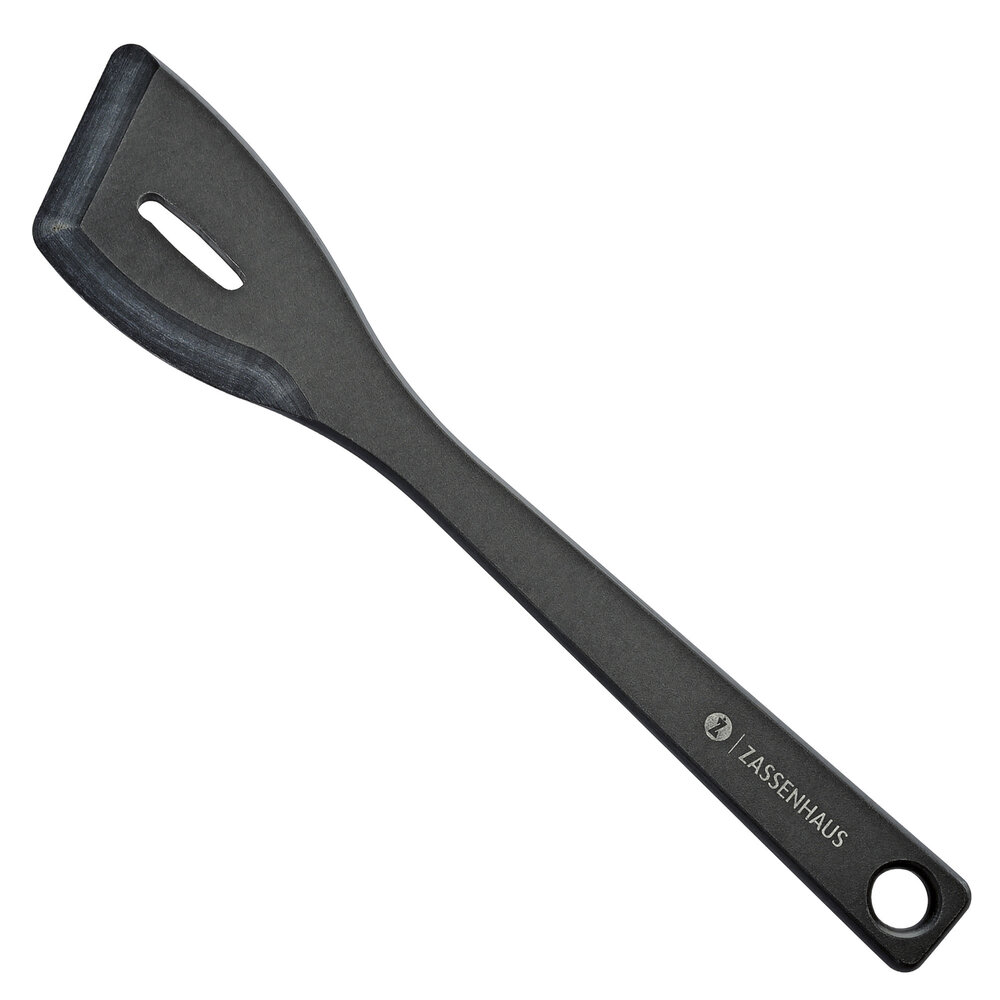 Zassenhaus Slotted spatula wood fiber 30cm black