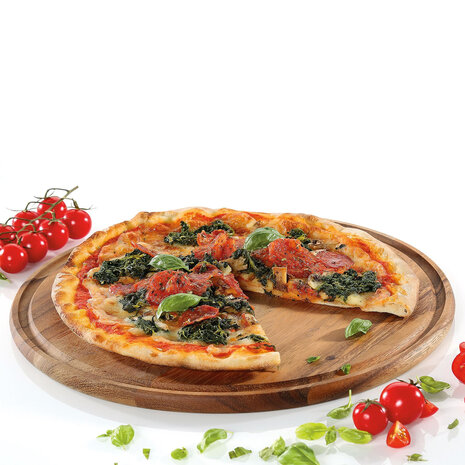 Zassenhaus Ronde acacia snijplank / pizzaplank 33cm Zassenhaus Ronde acacia snijplank / pizzaplank 33cm