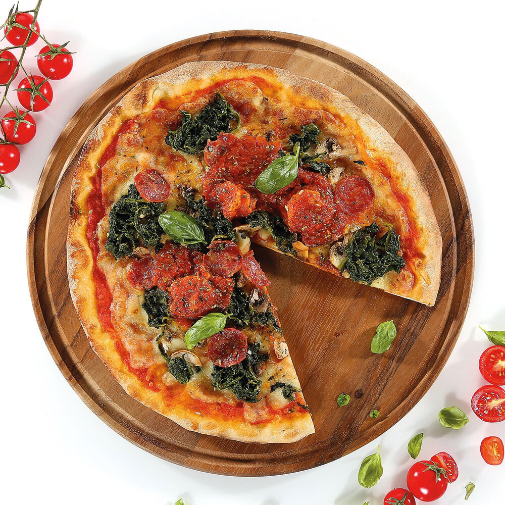 Zassenhaus Round acacia cutting board / pizza plate 33cm